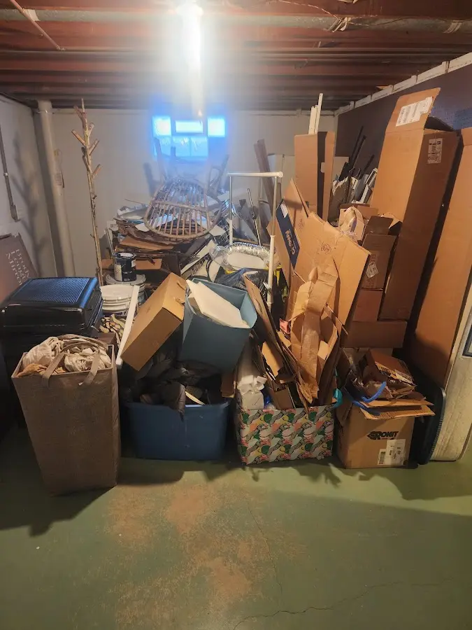 Roll-off dumpster container at job site for 20 Yard Dumpster Rental in Mequon